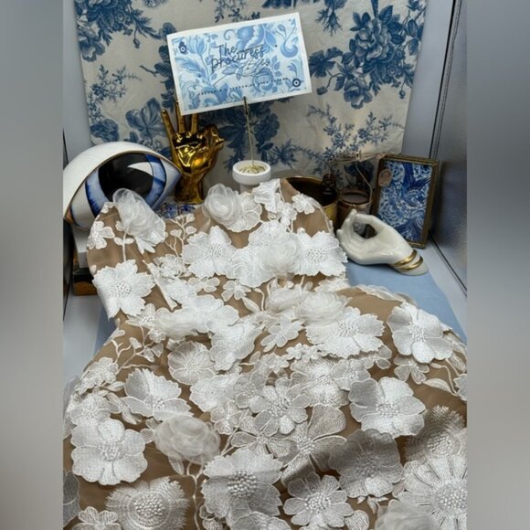 🆕 BRONX & BANCO 🧿 NWOT Jasmine Maraya White Mini Dress - Sz S / US 4 - Picture 12 of 16